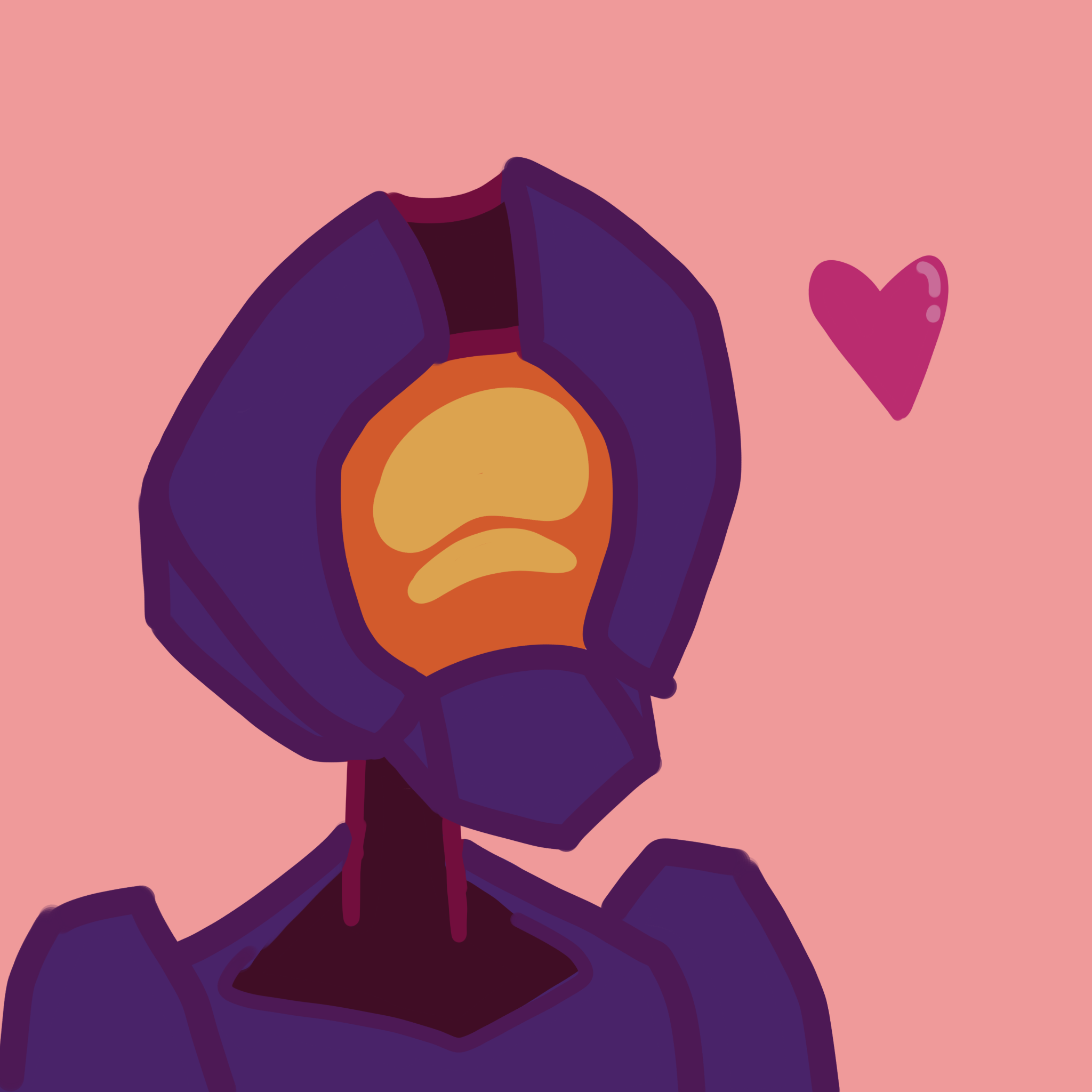 digital drawing of v1, my little guy, from hit game ultrakill